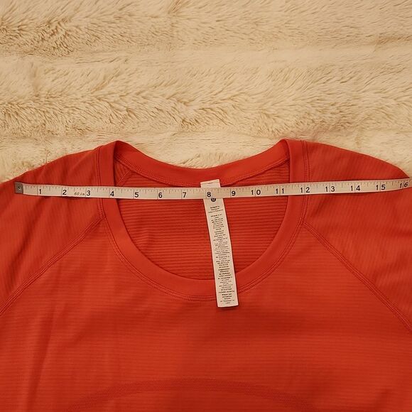 Lululemon Swiftly Tech Long Sleeve Shirt 2.0 Race in Canyon Orange size 20 - Picture 8 of 9